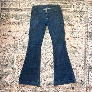 William Rast Vintage Y2K Low Rise Flare Dark Wash Jeans- 25